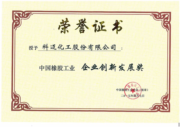 中國橡膠工業(yè)創(chuàng  )新發(fā)展獎